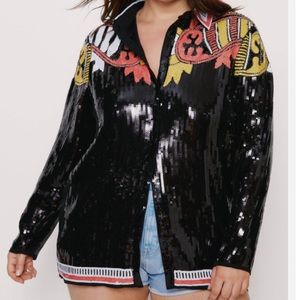 Nasty Gal Country Sequin Shirt